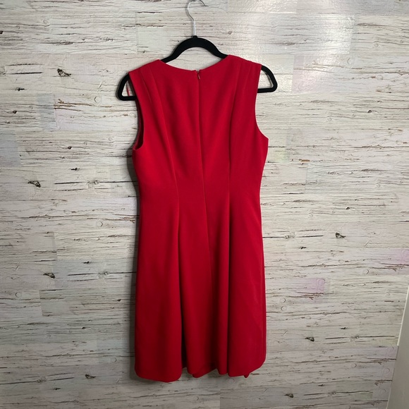 Hobbs London red sleeveless a line dress size 8 - Picture 7 of 9